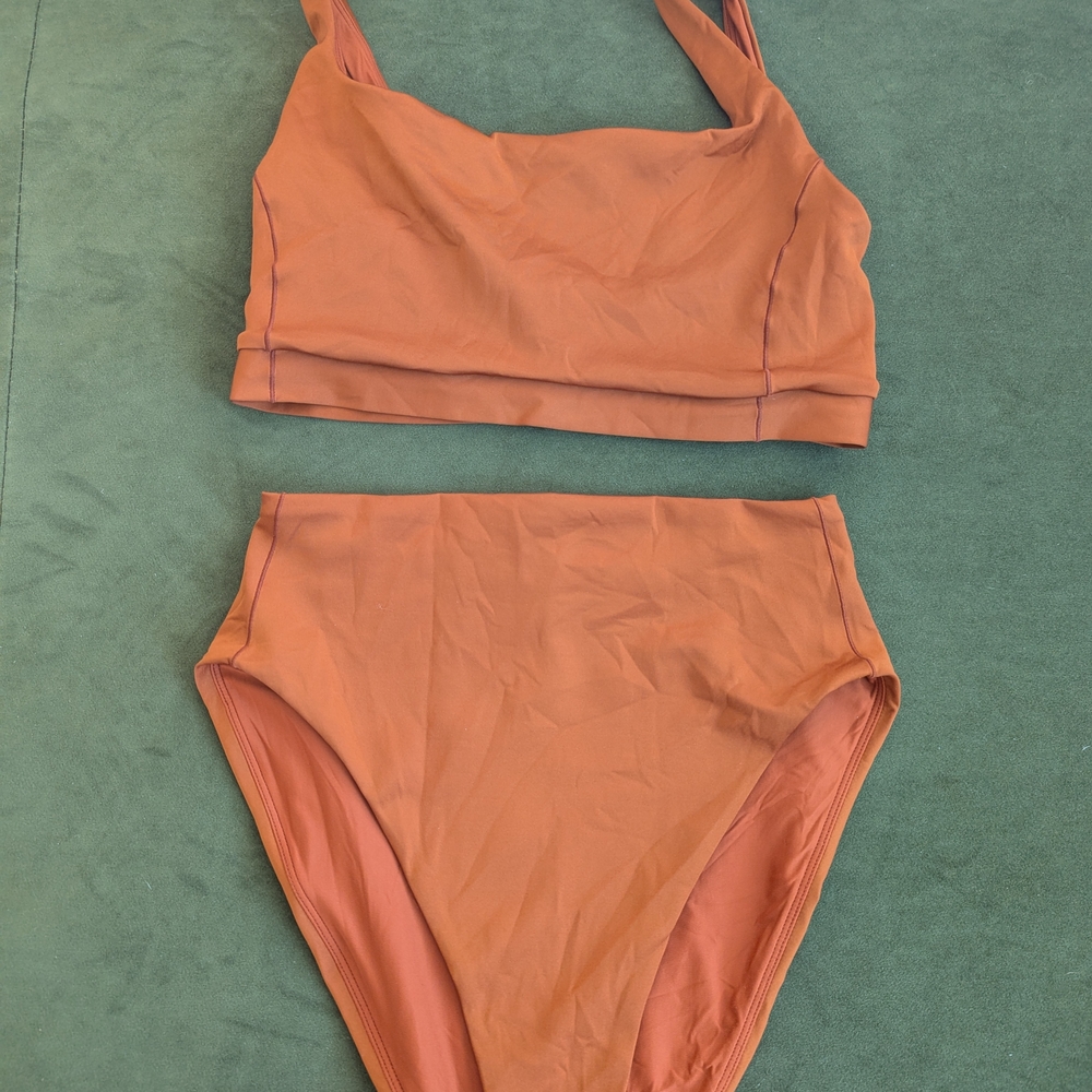Left On Friday Rust Orange Swimsuit